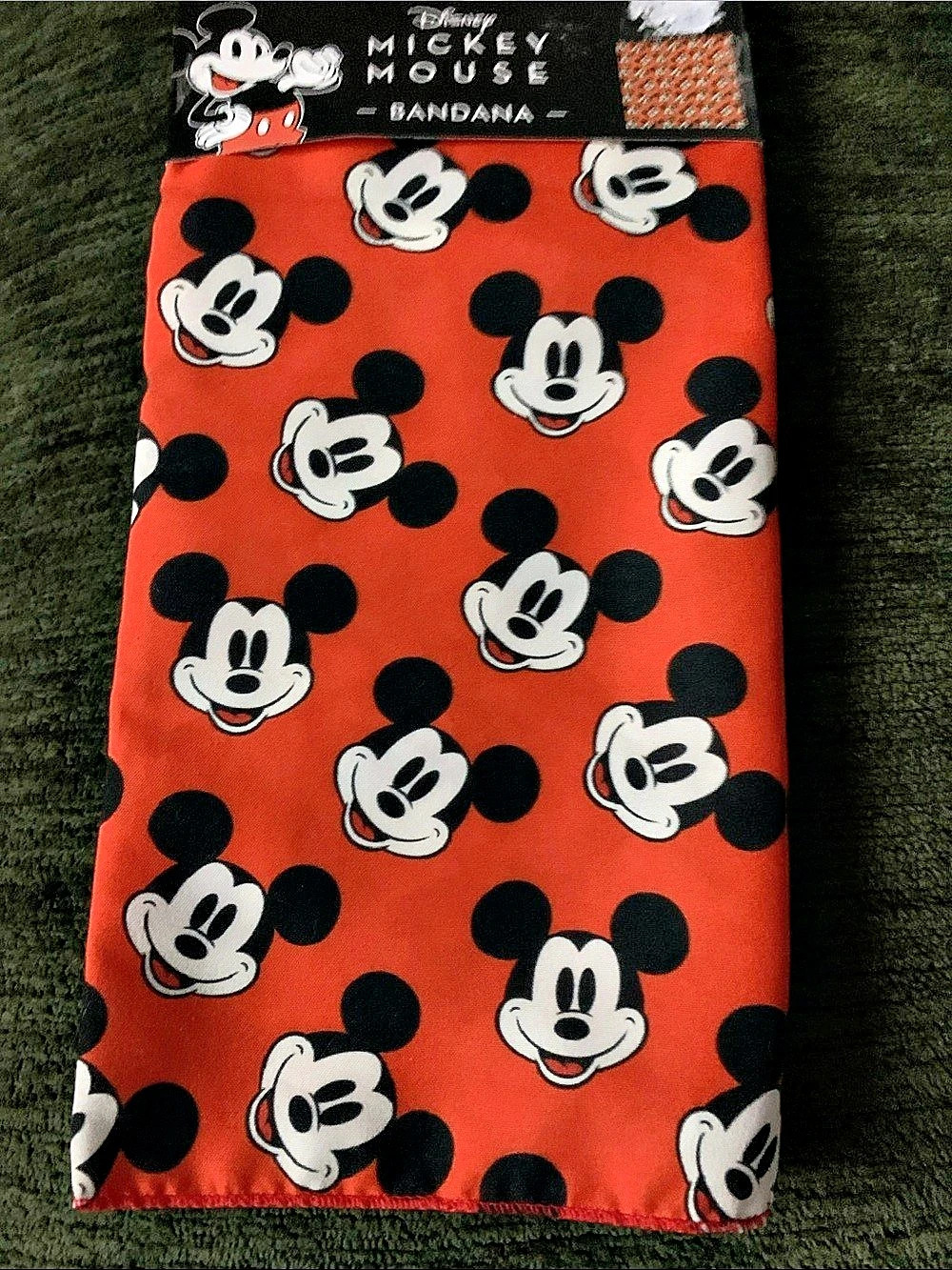 🆕- Disney Mickey Mouse Bandana Red & Black NWT